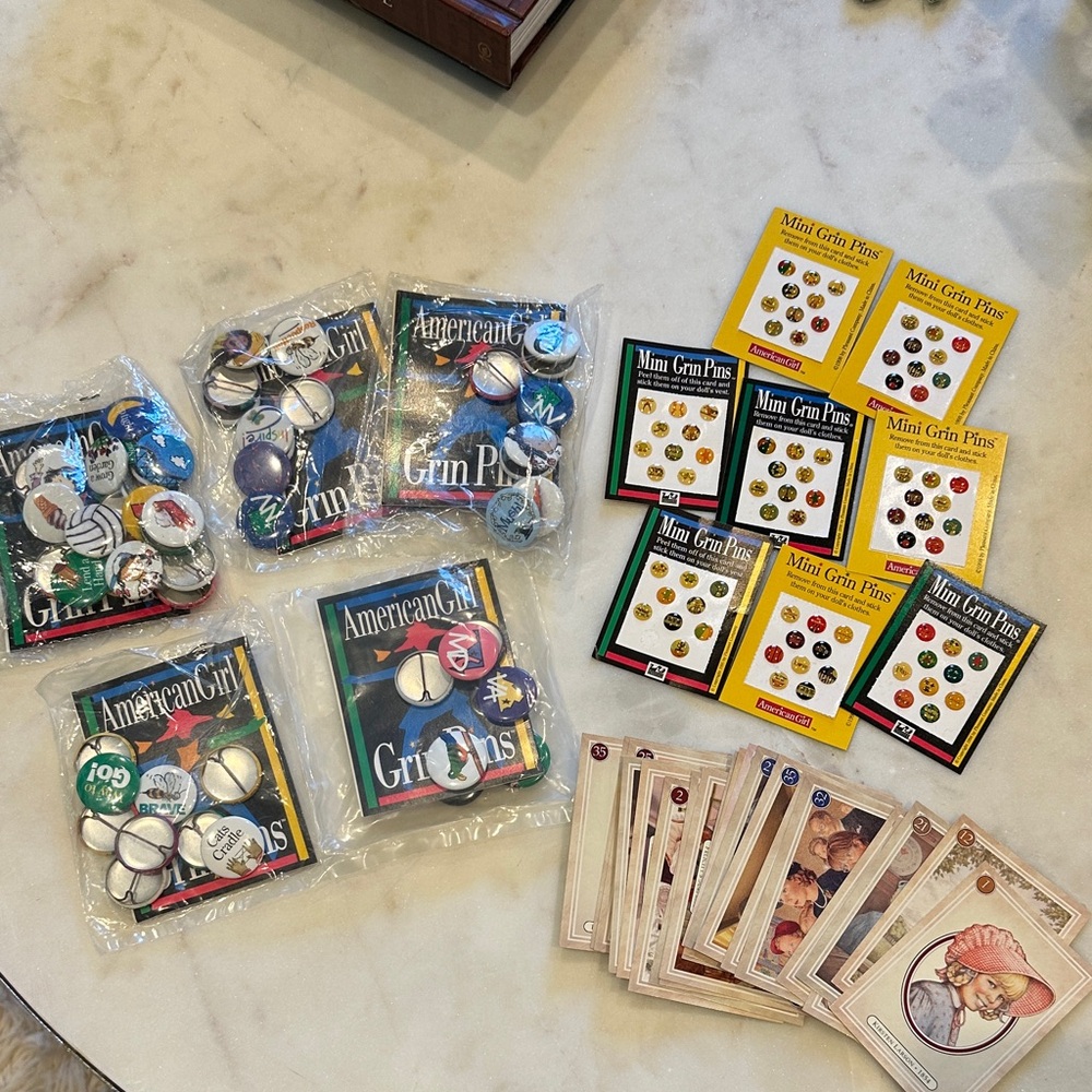 Vintage Pleasant Company American Girl Grin Pins Set